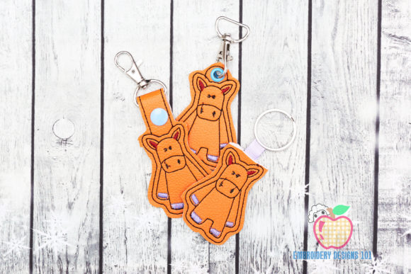 Cartoon Horse ITH Key Fob Pattern