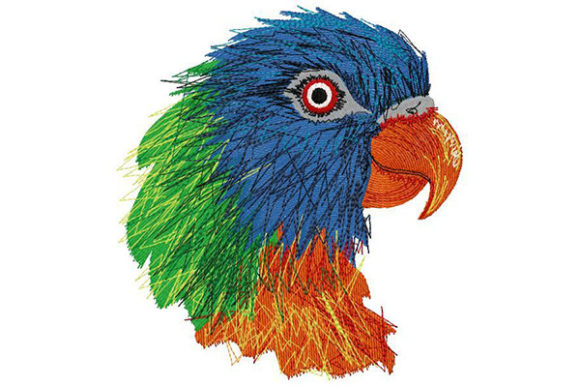 Colorful Exotic Parrot Embroidery Design Review