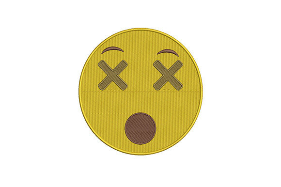 Dizzy Emoji: A Playful Seasonal Embroidery Design