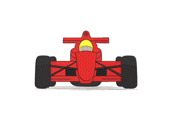 Formula 1 Racing Car Embroidery Design