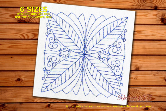 Leaf Pattern Redwork Review