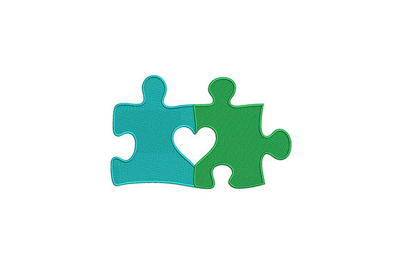 Puzzle Heart Design: A Meaningful Embroidery Choice