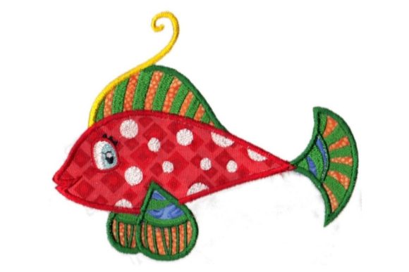 Red Tropical Fish with Dots