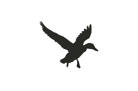 Silhouette Flying Duck Design
