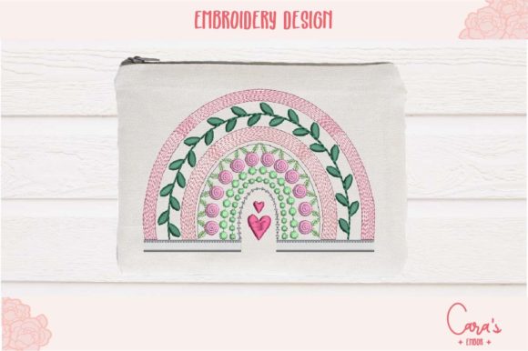 Vintage Rainbow: A Boho Embroidery Design That Feels Like Summer in Thread