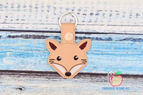 Wild Fox Face ITH Snaptab Keyfob